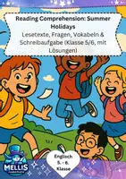 Vorschau - Arbeitsblätter - Reading Comprehension Klasse 5-6: Sommerferien - Deckblatt