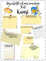 Vorschau - Arbeitsblätter - Erwartungen Kunstunterricht, erste Stunde - Deckblatt