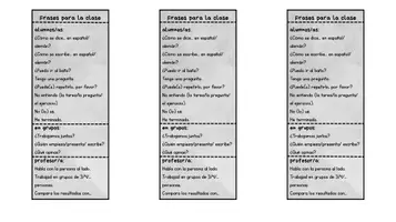 Vorschau - Merkblätter - Spanisch - Frases para la clase - Lesezeichen - Seite 2