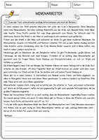 Vorschau - Arbeitsblätter - Minenarbeiter Arbeitsblätter mit Fragen + Lösungen Leseverstehen und Wortschatz - Seite 1
