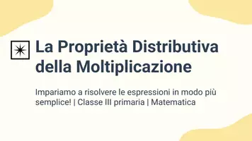 anteprima - Presentazioni / Lavagne - Risolvere espressioni con la proprietà distributiva - Pagina 1