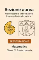 anteprima - Presentazioni / Lavagne - Riconoscere la sezione aurea in opere d'arte o in natura - Pagina di copertina