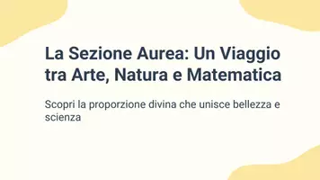 anteprima - Presentazioni / Lavagne - Riconoscere la sezione aurea in opere d'arte o in natura - Pagina 1