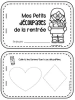 Aperçu - Feuilles d'exercices - Mes petits découpages de la rentrée - Page 1