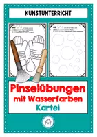 Vorschau - Arbeitsblätter - Übungen mit dem Pinsel und Wasserfarbe - Deckblatt