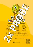 Vorschau - Arbeitsblätter - Musikmonster – 2 kostenlose Arbeitsblätter | Probeversion - Deckblatt