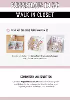 Vorschau - Mal- und Bastelvorlagen - Basteln Puppenhause in 3D Walk in Closet - Seite 1