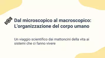 anteprima - Presentazioni / Lavagne - Descrivere l’organizzazione dal livello cellulare ai sistemi - Pagina 1