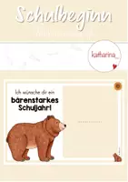 Vorschau - Anderer Materialtyp - Willkommensgruß: Bärenstarkes Schuljahr - Deckblatt