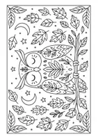 Vorschau - Mal- und Bastelvorlagen - Tiere im Herbst - Ausmalbilder im Boho-Stil - Seite 2