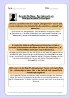 Vorschau - Arbeitsblätter - Arnold Gehlen: Der Mensch als Mängelwesen | Philosophische Anthropologie - Philosophie Oberstufe - Seite 3