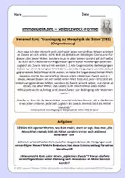 Vorschau - Arbeitsblätter - Immanuel Kant: Die Selbstzweck-Formel – Philosophie Oberstufe - Seite 2