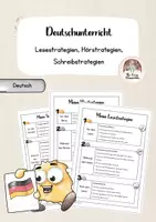 Vorschau - Arbeitsblätter - Deutschunterricht - Lesestrategien, Hörstrategien, Schreibstrategien - Deckblatt