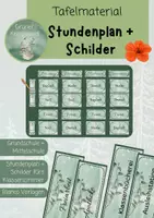 Vorschau - Poster - Stundenplan / Schilder Klassenzimmer - Deckblatt