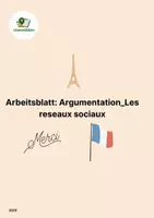 Vorschau - Arbeitsblätter - Französisch: Argumentation schreiben – Soziale Netzwerke (mit Vokabeln & Redewendungen) - Deckblatt