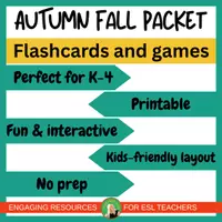 Vista previa - Unidades / Secuencias / Situaciones de Aprendizaje - Autumn Fall vocabulary, game | no prep | ESL kids activities - página 1