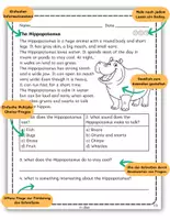 Vorschau - Arbeitsblätter - African Animals: Reading Passages with Questions - Seite 1