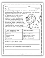 Vorschau - Arbeitsblätter - African Animals: Reading Passages with Questions - Seite 3