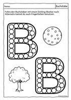 Vorschau - Arbeitsblätter - Dot-Marker (Buchstaben), Nachstempeln, Buchstabenweg, Dotting - Seite 3