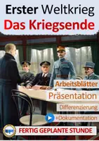 Vorschau - Arbeitsblätter - AB8 Das Ende des Ersten Weltkriegs Waffenstillstand und Niederlage Deutschlands - Deckblatt