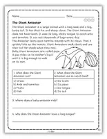 Vorschau - Arbeitsblätter - South American Animals Reading Passages with Questions - Seite 3