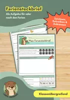 Vorschau - Arbeitsblätter - Feriensteckbrief | Linos Edition - Deckblatt
