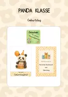 Vorschau - Bildkarten - Pandaklasse - Geburtstag - Schilder & Gutscheine - Deckblatt