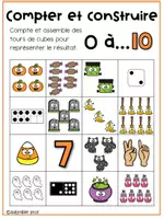Aperçu - Apprentissages en autonomie - Compter et construire- Halloween - Page 3