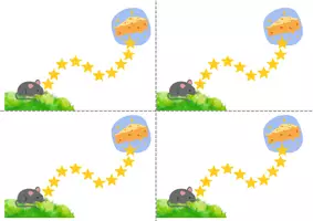 Vorschau - Spiele - Wortschatz Wiederholung Spiel: Die Maus will den Käse - Seite 1