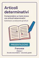 anteprima - Presentazioni / Lavagne - Comprendere un testo breve con articoli determinativi - Pagina di copertina