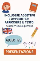 anteprima - Presentazioni / Lavagne - Includere aggettivi e avverbi per arricchire il testo - Pagina di copertina