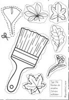 Vorschau - Mal- und Bastelvorlagen - Kunterbuntes Herbstkunstwerk mit dem Pinsel - Seite 1