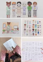 Vorschau - Mal- und Bastelvorlagen - Basteln Anziehpuppen – Starter-Set ✂️🎨👗 - Seite 2