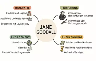 Vorschau - Arbeitsblätter - Arbeitsblätter zum Thema "Jane Goodall" + Lösung & MP3 + Mindmap + Infografik - Seite 2