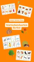 Vorschau - Stationenlernen - Wortschatzkarten - Herbst - Deckblatt