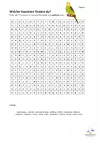 Vorschau - Spiele - Suchrätsel Haustiere - Deckblatt