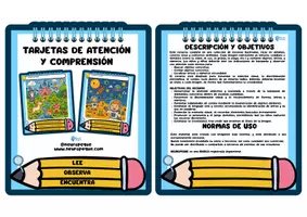 Vista previa - Hojas de trabajo - TARJETAS DE ATENCIÓN Y COMPRENSIÓN. SERIE 1. - página 1