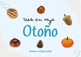 Vista previa - Juegos / Gamificación - 3 en raya otoño en mesa de luz - Portada