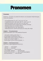Vorschau - Arbeitsblätter - Pronomen Erklärung und Arbeitsaufgaben - Deckblatt