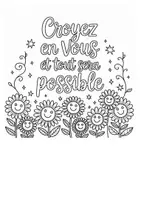 Vorschau - Mal- und Bastelvorlagen - Ausmalbilder_Französisch_Motivationssprüche - Seite 1