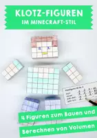 Vorschau - Arbeitsblätter - Klotz-Figuren – Figuren im Minecraft-Stil - Deckblatt