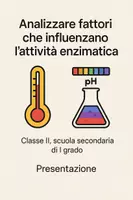 anteprima - Presentazioni / Lavagne - Analizzare fattori che influenzano l’attività enzimatica - Pagina di copertina