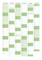 Vorschau - Lehrpläne/Lehrermaterial - Lehrerkalender schlicht BAYERN (zum selbst ausdrucken) - Seite 1