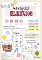 Vorschau - Arbeitsblätter - Arbeitspaket "Kleidung" - Deutsch als Zweitsprache - Deckblatt