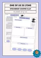 Vorschau - Arbeitsblätter - One of us is lying - Steckbrief Cooper Clay - Deckblatt