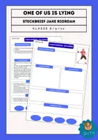 Vorschau - Arbeitsblätter - One of us is lying - Steckbrief Jake Riordan - Deckblatt