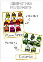 Vorschau - Arbeitsblätter - Farblehre - Bildkarten - Warme / kalte Farben, Komplementärfarben , Primärfarben etc. - Seite 1