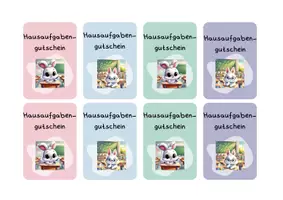 Vorschau - Bildkarten - HA-Gutscheine Hasen - Seite 1