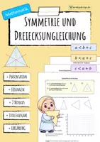 Vorschau - Arbeitsblätter - DREIECK Symmetrie und Dreiecksungleichung - Deckblatt