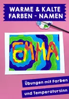 Vorschau - Arbeitsblätter - Warme und kalte Farben - Arbeiten mit Namen - Deckblatt
